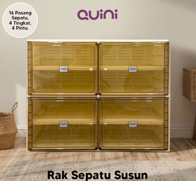 Paduan Warna Rak Sepatu Tertutup yang Cocok untuk Rumah dengan Konsep Monokrom