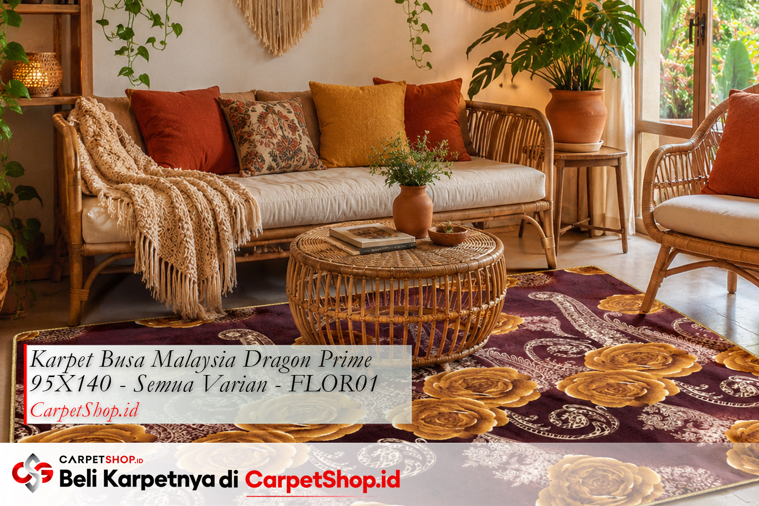 Karpet Motif Bunga: Panduan Memilih + 7 Cara Memadukannya di Rumah