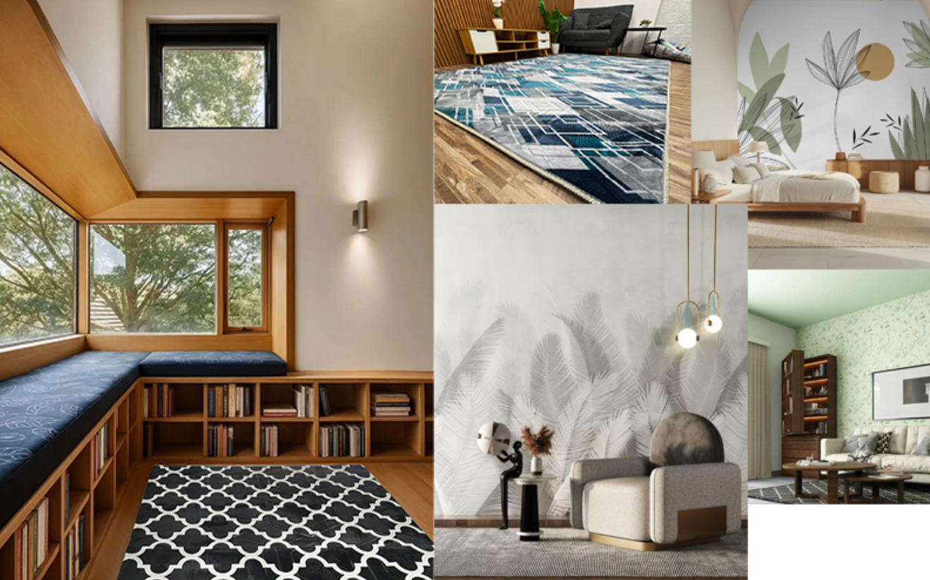 Tips Menyesuaikan Motif Karpet dengan Wallpaper Dinding