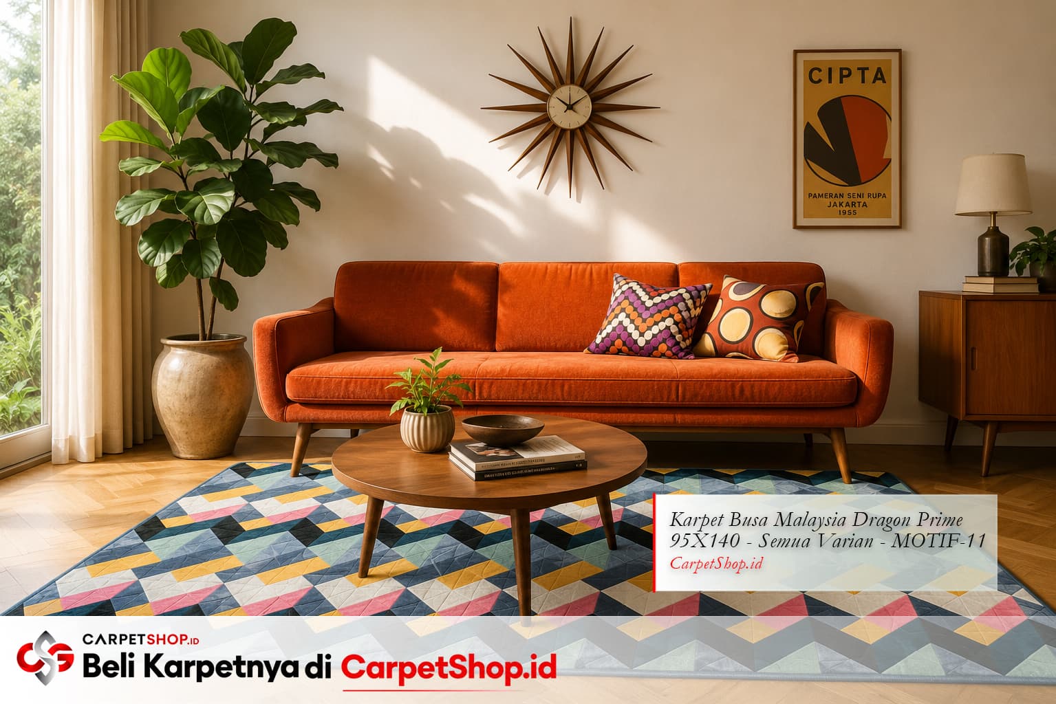 Mid-Century Modern: Gaya Retro yang Tak Pernah Usang + Inspirasi Karpet