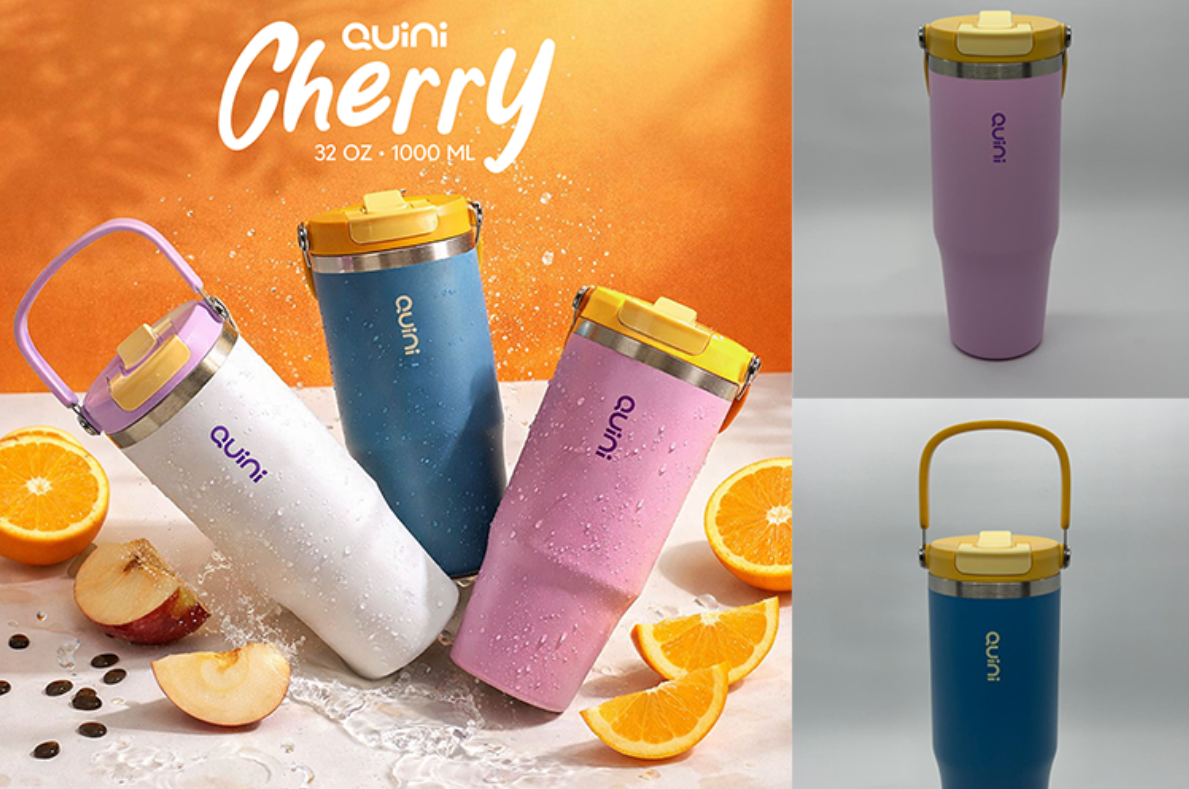 Quini Cherry 1000ml, Tumbler Stainless Steel untuk Hidrasi Seharian Tanpa Kompromi