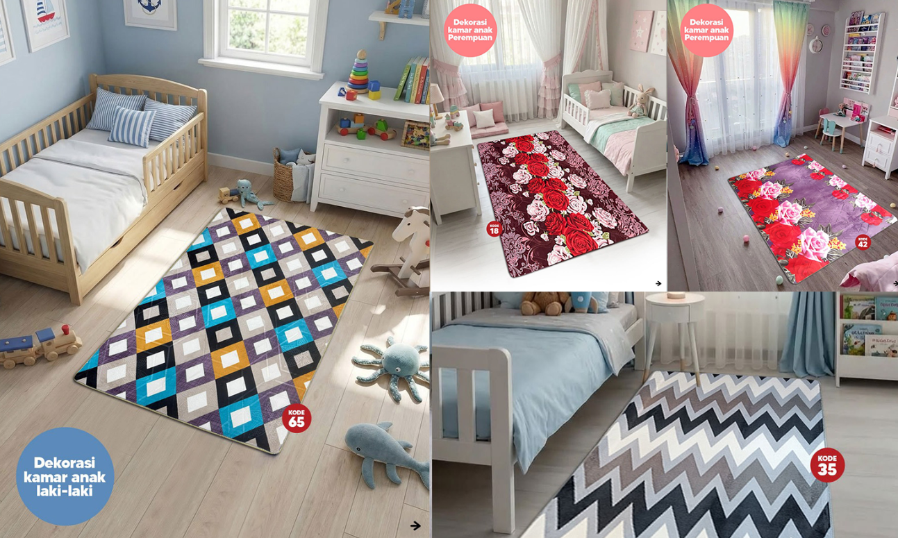 Dekorasi Kamar Anak yang Aman dan Nyaman dengan Karpet yang Tepat