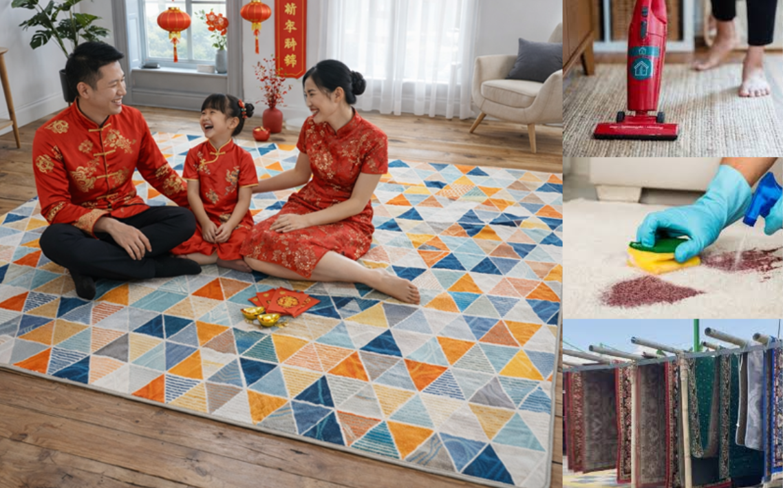Tips Membersihkan Karpet Sebelum Imlek Agar Rumah Siap Menyambut Tamu