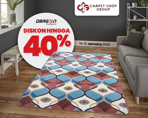 Diskon HINGGA 40% untuk Produk Karpet Dragon Prime di Carpetshop.id