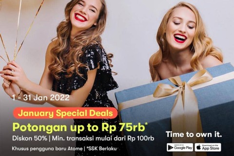 JANUARY SPECIAL DEALS PROMO DISKON 50% by ATOME
