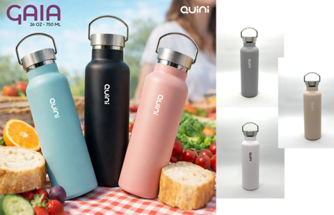 Quini Gaia 750 ml, Tumbler Stainless Steel Ringkas untuk Temani Anda Beraktivitas