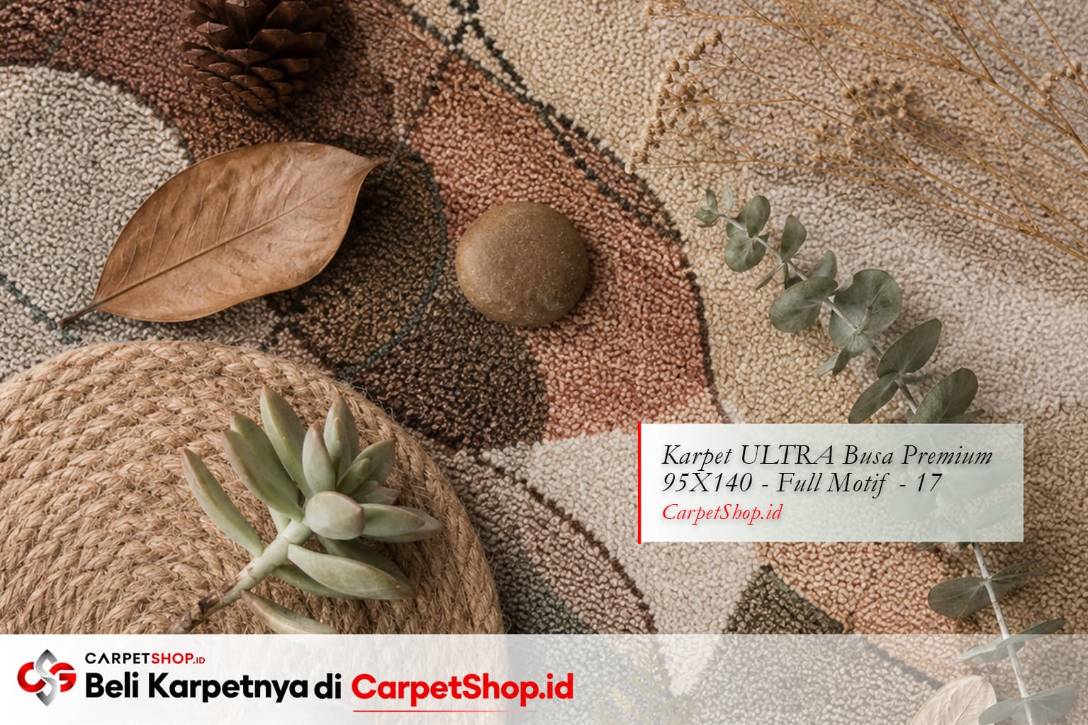 Elemen alam Biophilic Design di atas Karpet ULTRA Busa Premium 95X140 Full Motif 17