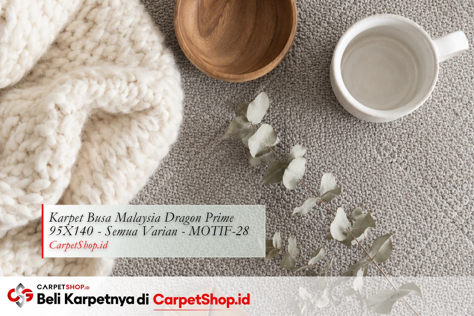 Elemen dekorasi Skandinavia di atas Karpet Dragon Prime 95X140 MOTIF-28 grey