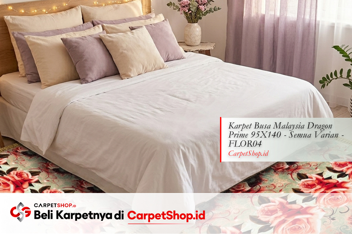 Karpet warna ungu pastel dreamy untuk kamar tidur dengan Karpet Dragon Prime 95X140 FLOR04