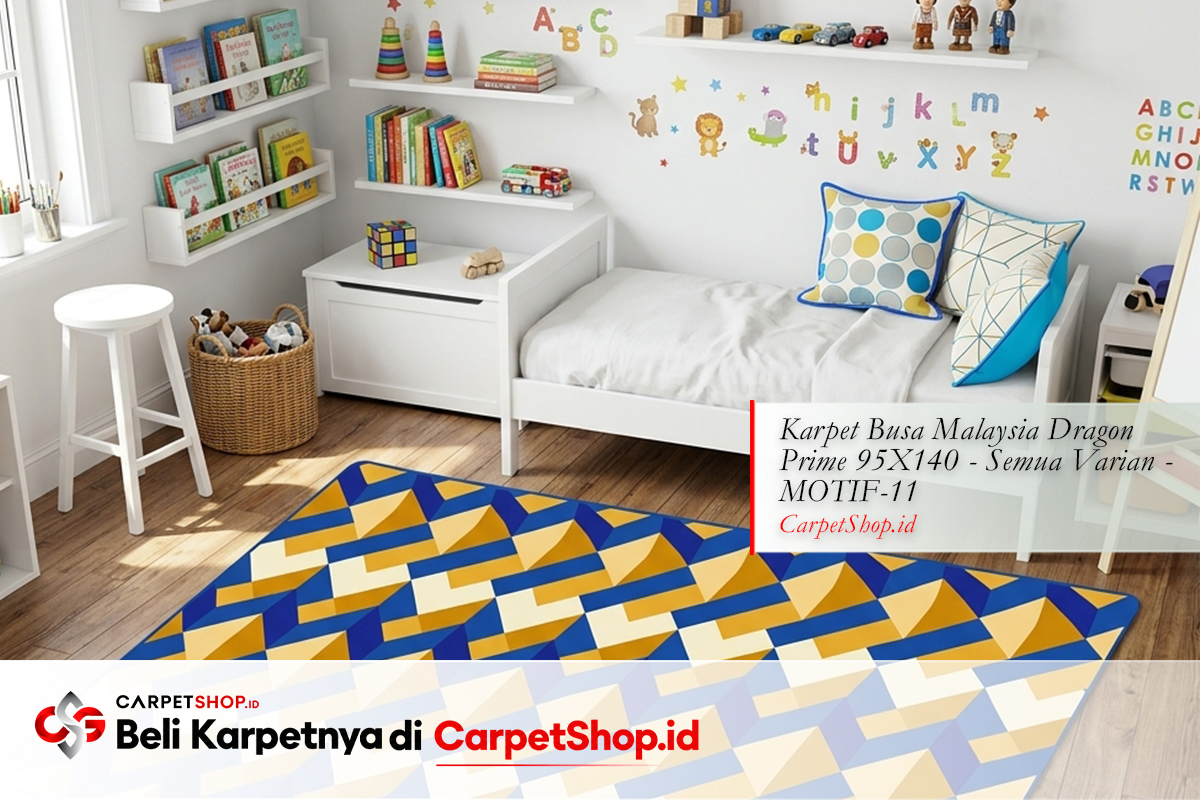 Karpet multicolor ceria kamar anak dengan Karpet Dragon Prime 95X140 MOTIF-11