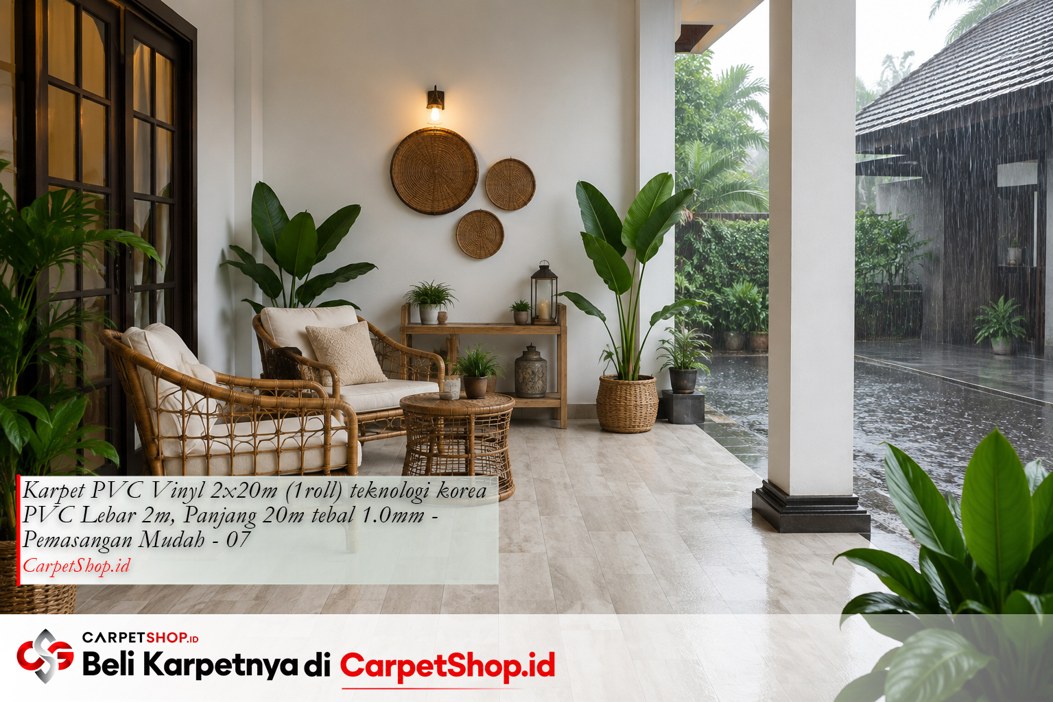 Karpet PVC Vinyl 2x20m untuk teras tahan air — Karpet PVC Vinyl 2x20m Motif 07