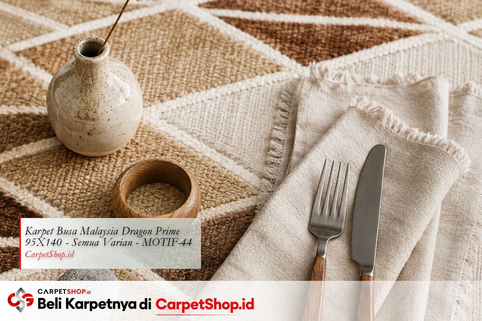  Elemen dekorasi ruang makan estetik di atas Karpet Dragon Prime 95X140 MOTIF-44