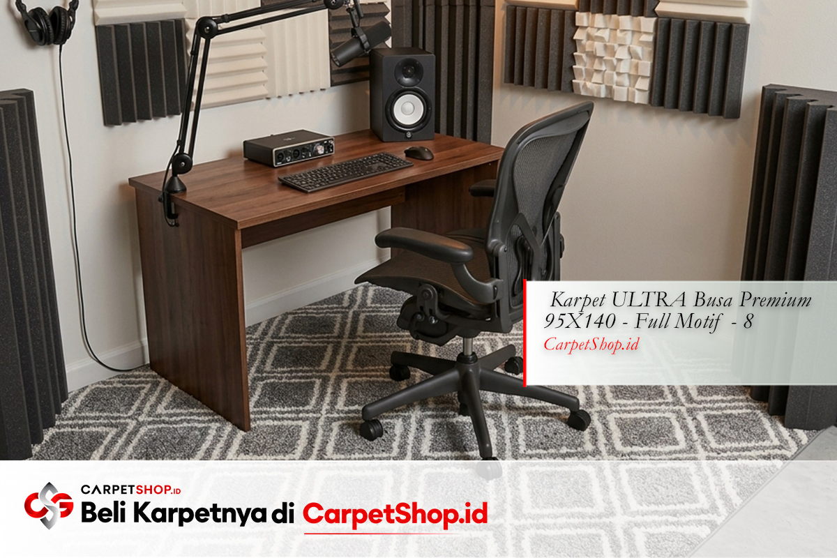 Home recording studio mini karpet abu peredam suara dengan Karpet ULTRA Busa Premium 95X140 Full Motif 8