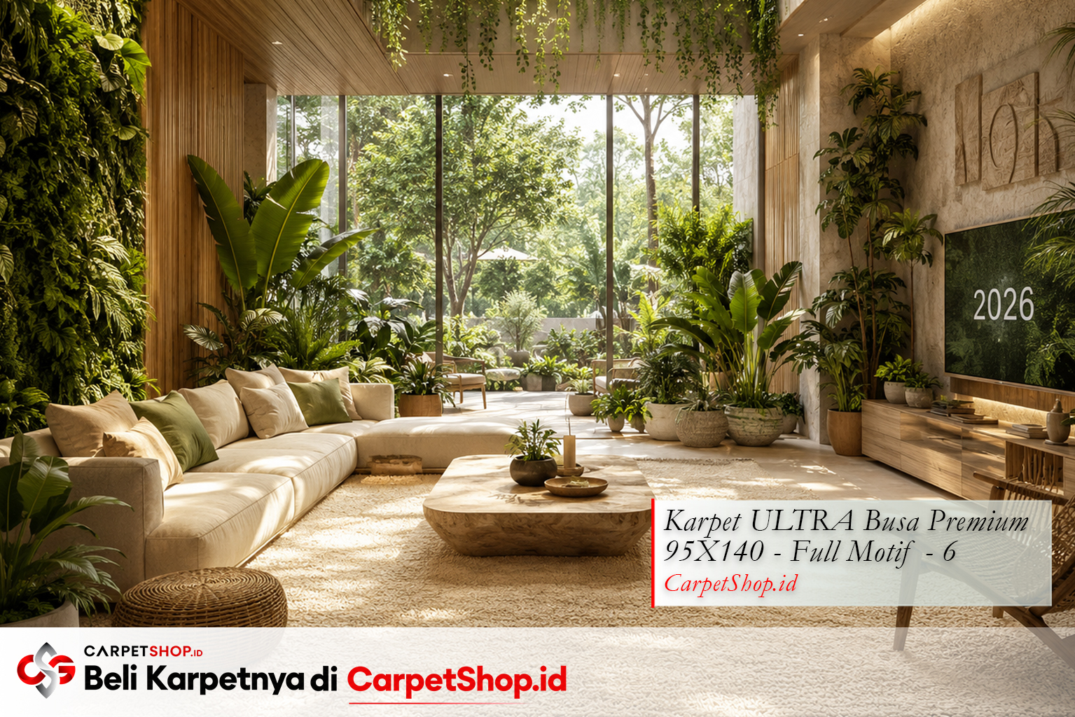 Tren Biophilic Design 2026 dengan Karpet ULTRA Busa Premium 95X140 Full Motif 6