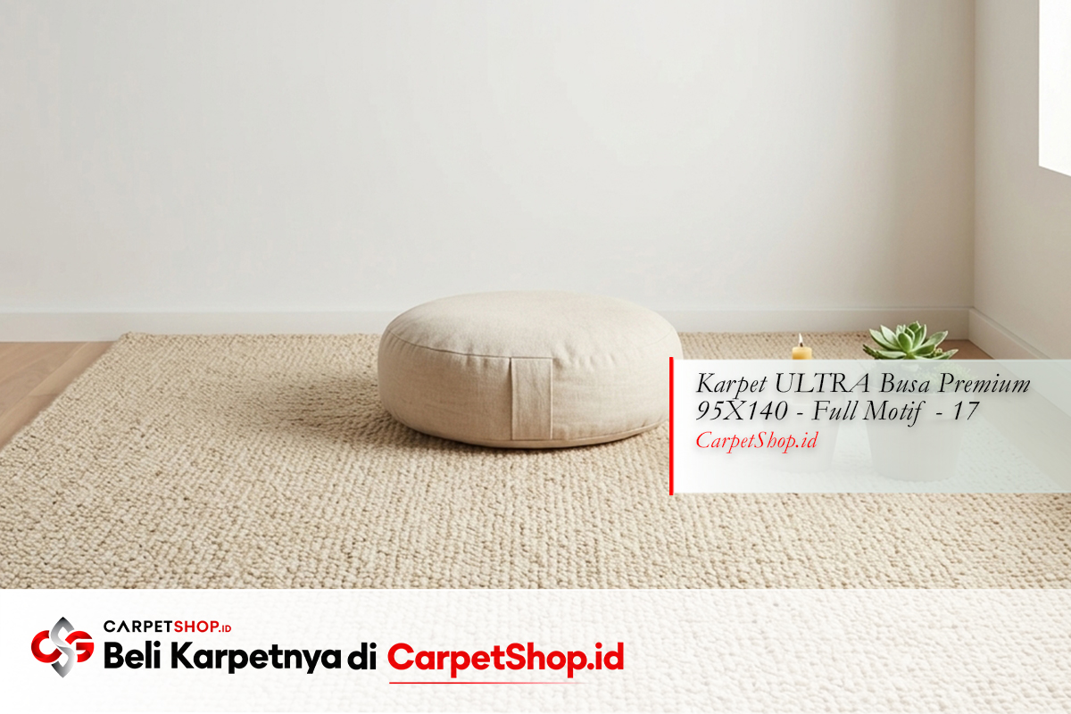 Sudut meditasi Zen earth tone dengan Karpet ULTRA Busa Premium 95X140 Full Motif 17