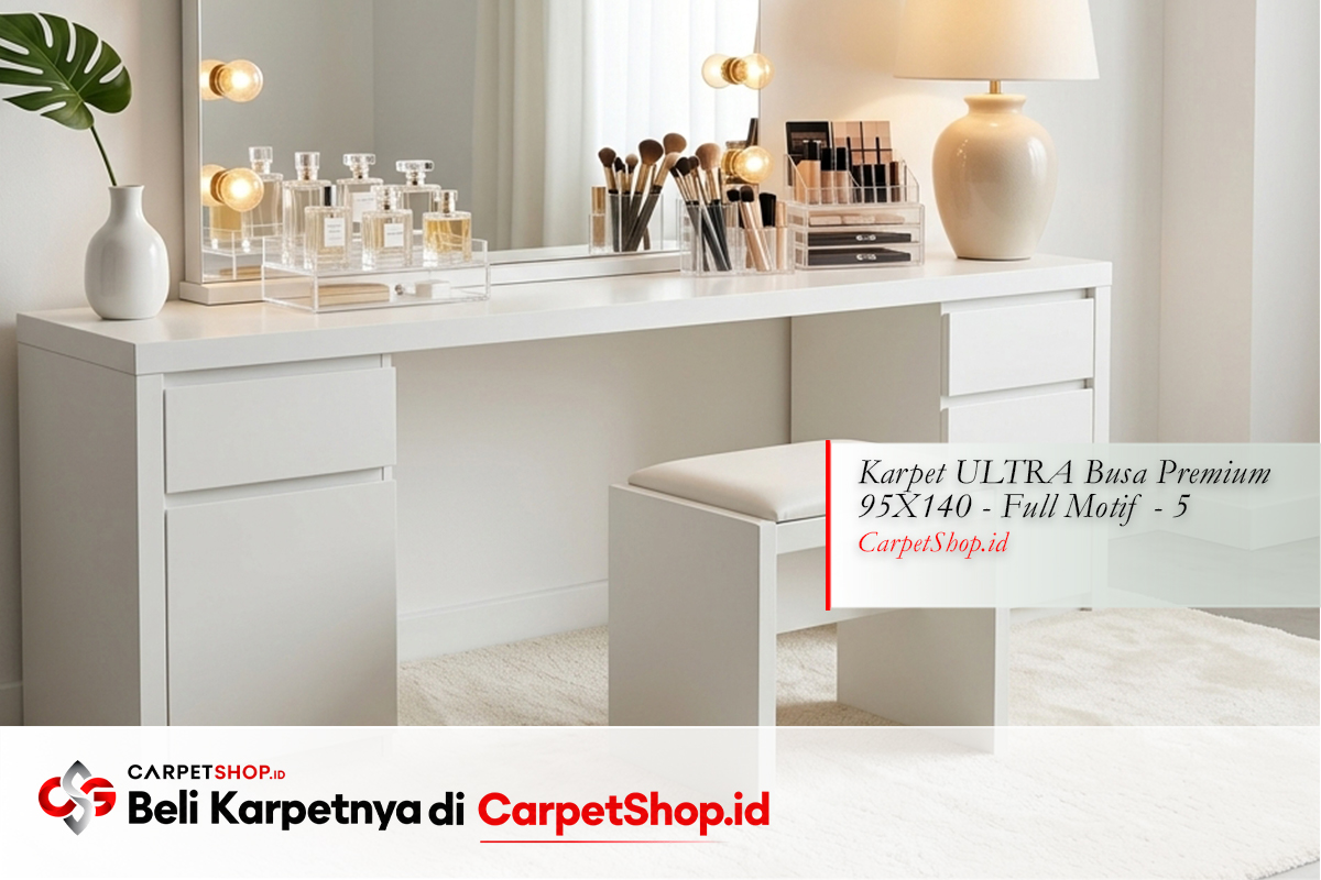 Dressing room minimalis karpet krem timeless dengan Karpet ULTRA Busa Premium 95X140 Full Motif 5