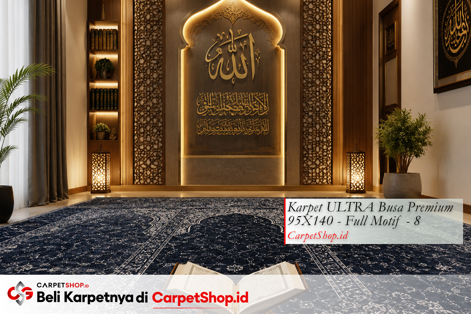 Kapan pilih karpet Eropa Silky Polyester — Karpet ULTRA Busa Premium 95X140 Full Motif 8