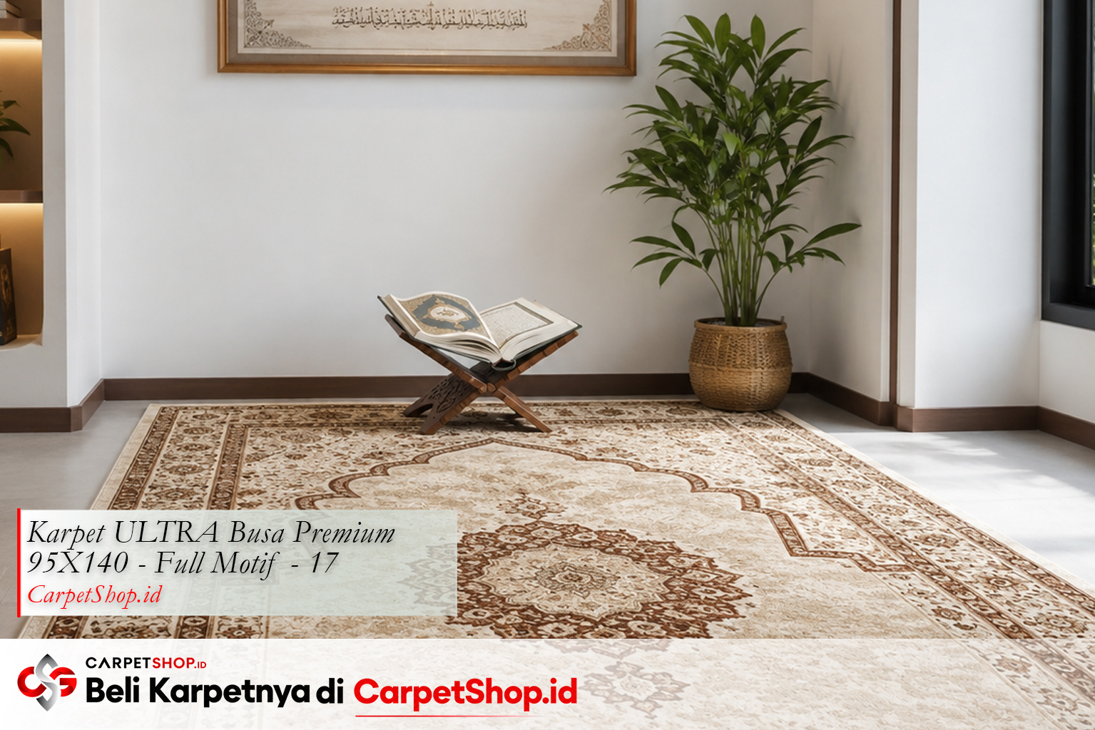 Mushola rumah baru dengan Karpet ULTRA Busa Premium 95X140 Full Motif 17