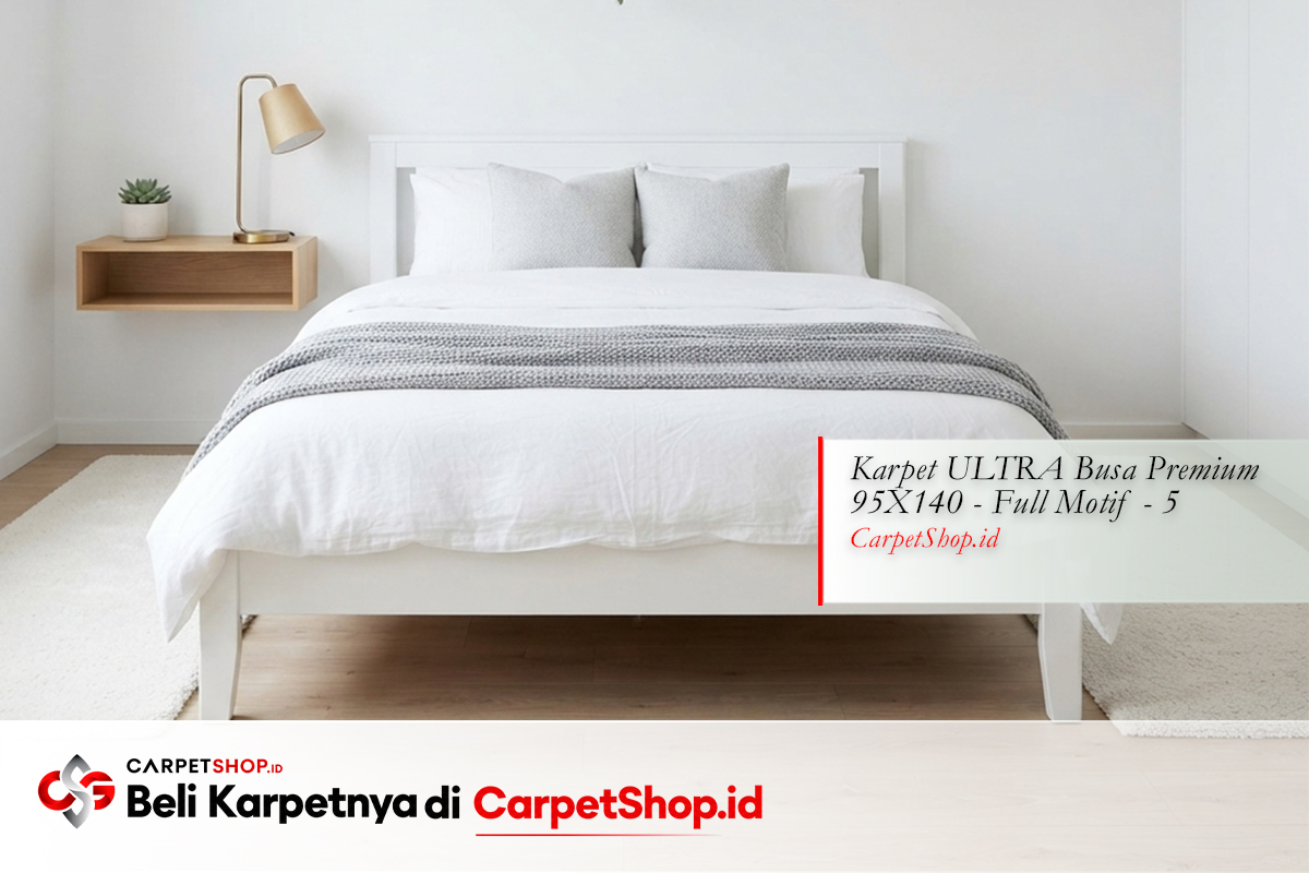 Kamar tidur Jakarta Korean aesthetic dengan Karpet ULTRA Busa Premium 95X140 Full Motif 5