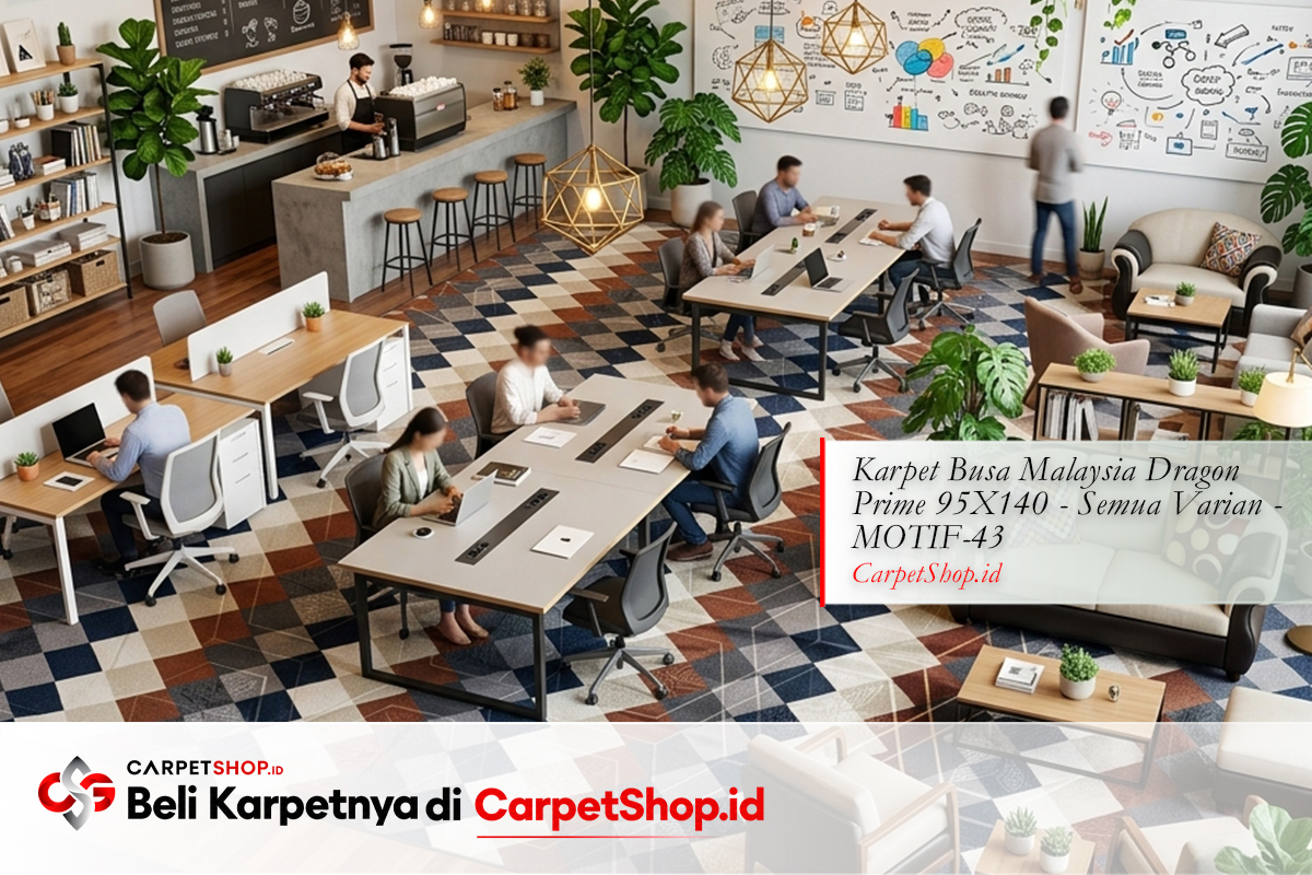Co-working space kantor karpet kreatif energik dengan Karpet Dragon Prime 95X140 MOTIF-43