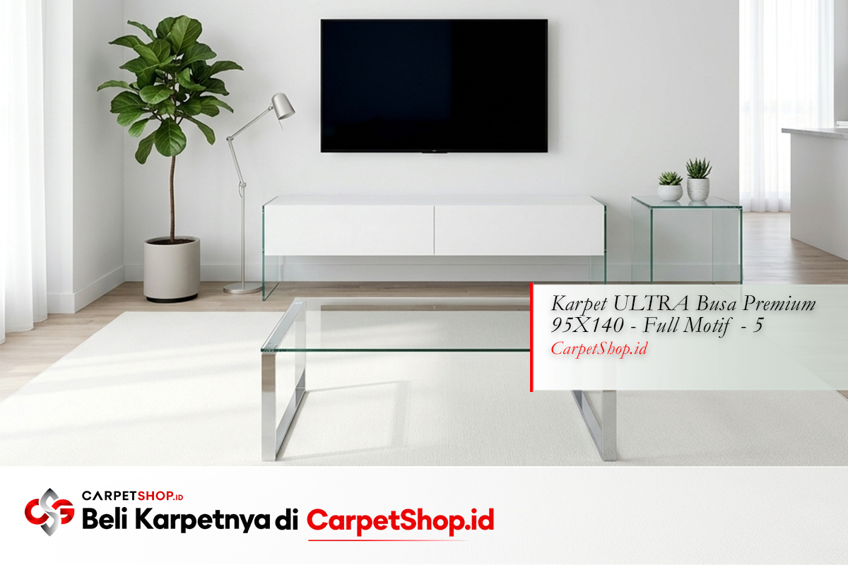 Karpet tipis optik luas studio kecil dengan Karpet ULTRA Busa Premium 95X140 Full Motif 5