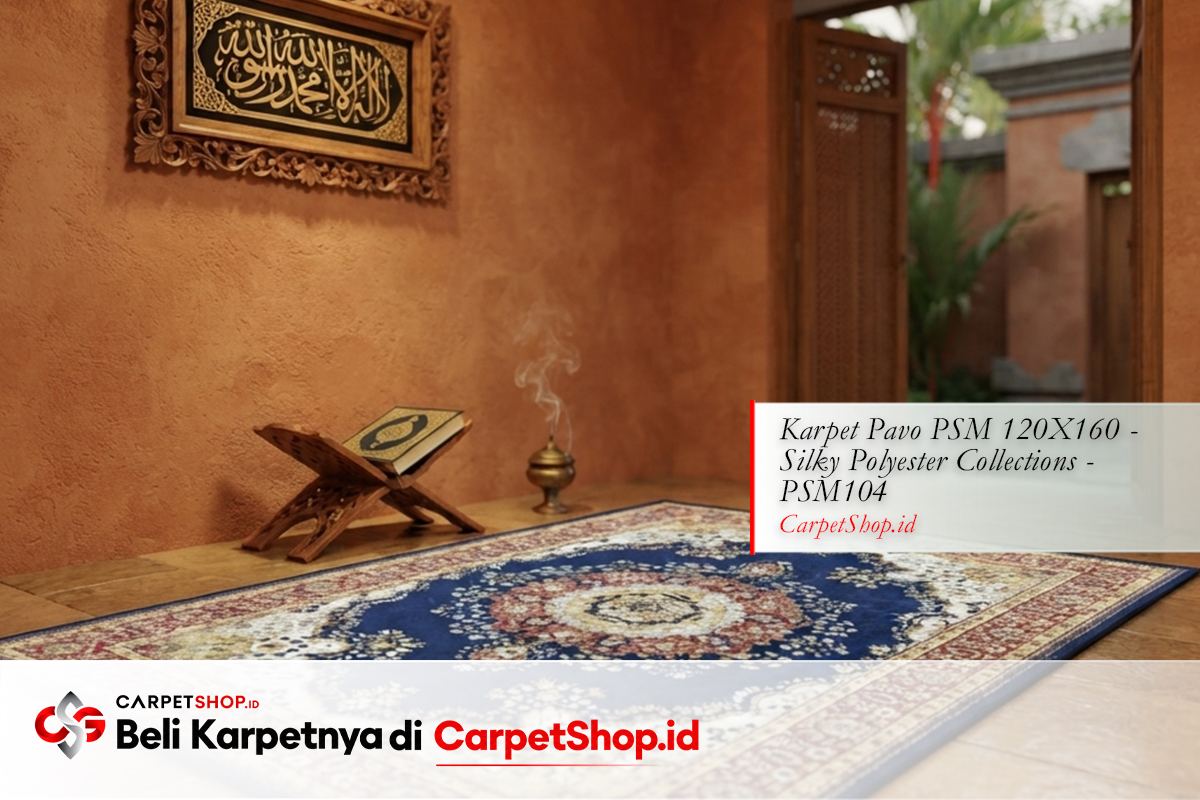 Mushola desain interior Bali Modern sacred dengan Karpet Pavo PSM 120X160 Silky Polyester PSM104
