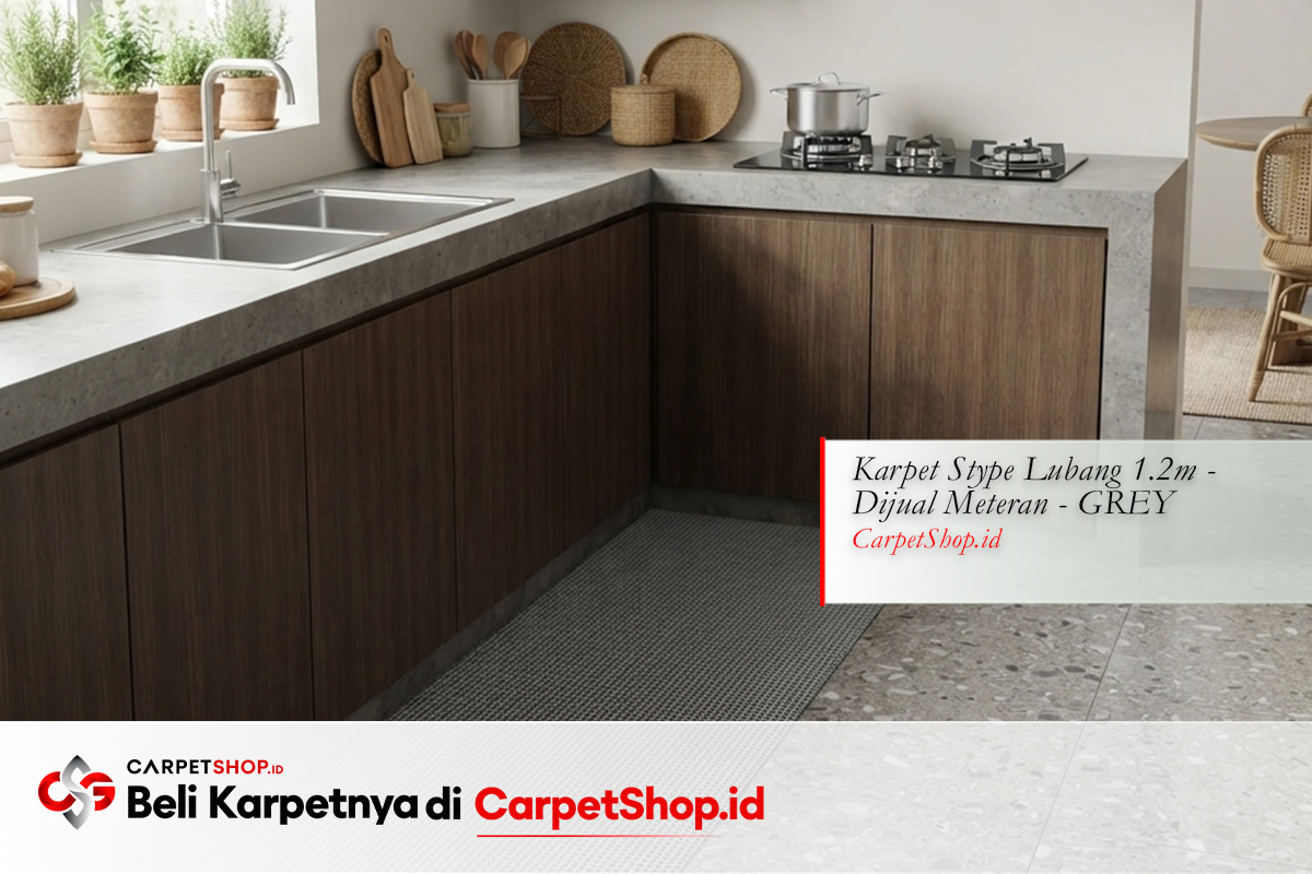 Dapur pengecualian karpet Stype depan wastafel dengan Keset Stype Lubang 1.2m Grey