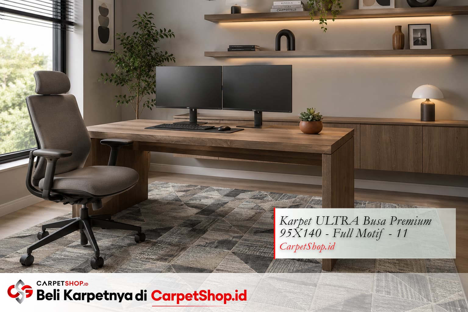Home office contemporary 2026 dengan Karpet ULTRA Busa Premium 95X140 Full Motif 11