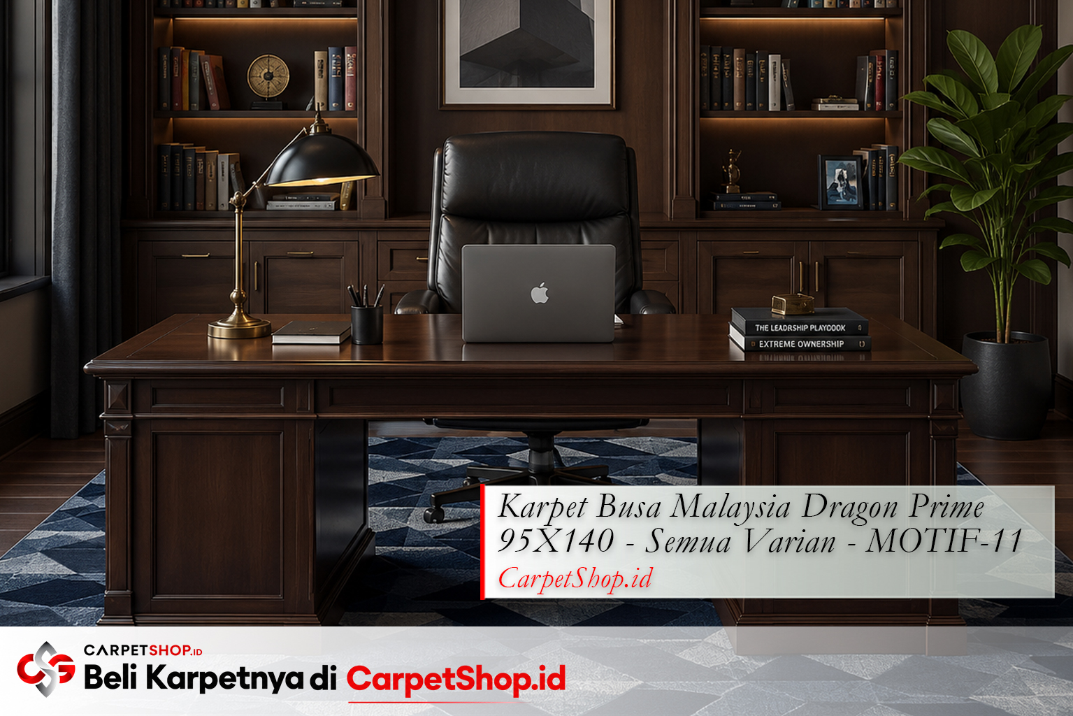 Karpet warna navy untuk home office profesional, Karpet Dragon Prime 95X140 MOTIF-11