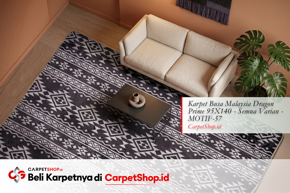 Karpet warna ungu moody untuk studio apartment compact dengan Karpet Dragon Prime 95X140 MOTIF-57