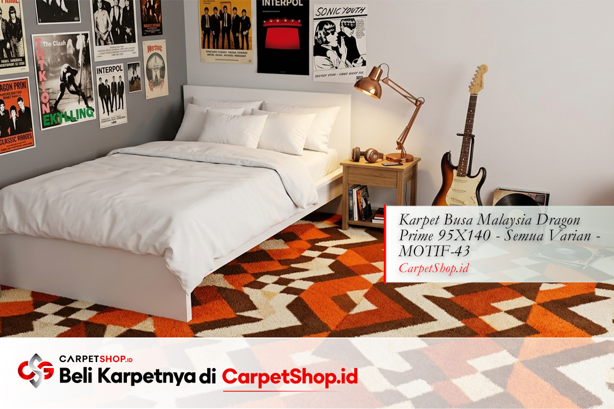 Karpet multicolor vibrant kamar remaja dengan Karpet Dragon Prime 95X140 MOTIF-43