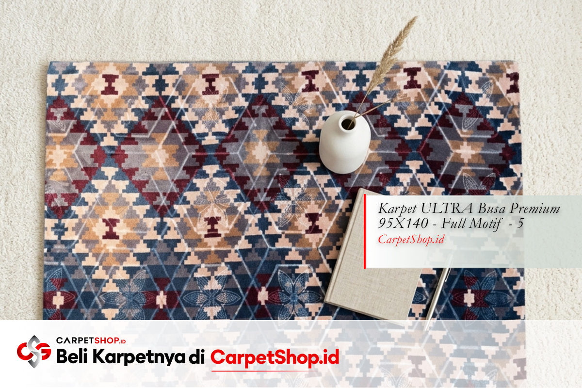 Studio foto minimalis karpet putih bersih dengan Karpet ULTRA Busa Premium 95X140 Full Motif 5