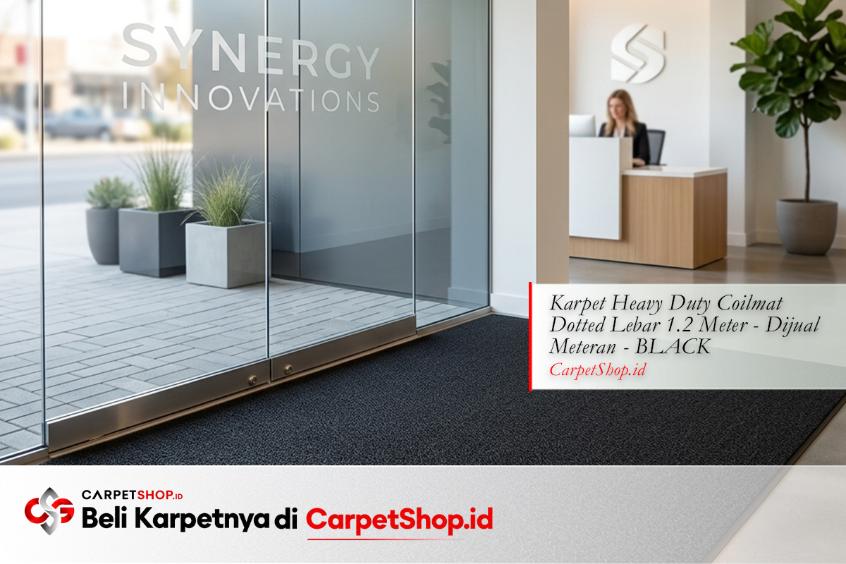 Keset pintu kantor heavy duty dengan Karpet Heavy Duty Coilmat Dotted Black