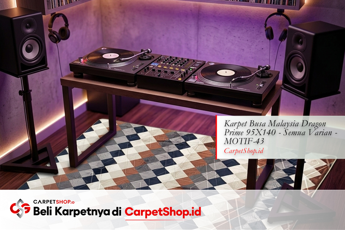 DJ corner ruang musik karpet geometric bold dengan Karpet Dragon Prime 95X140 MOTIF-43