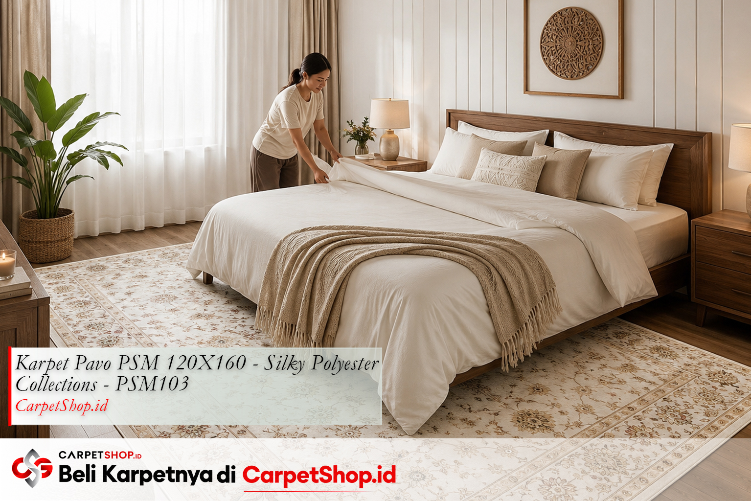 Ruang makan rumah baru tahap awal -- Karpet Pavo PSM 120X160 Silky Polyester PSM103 akan menyempurnakan