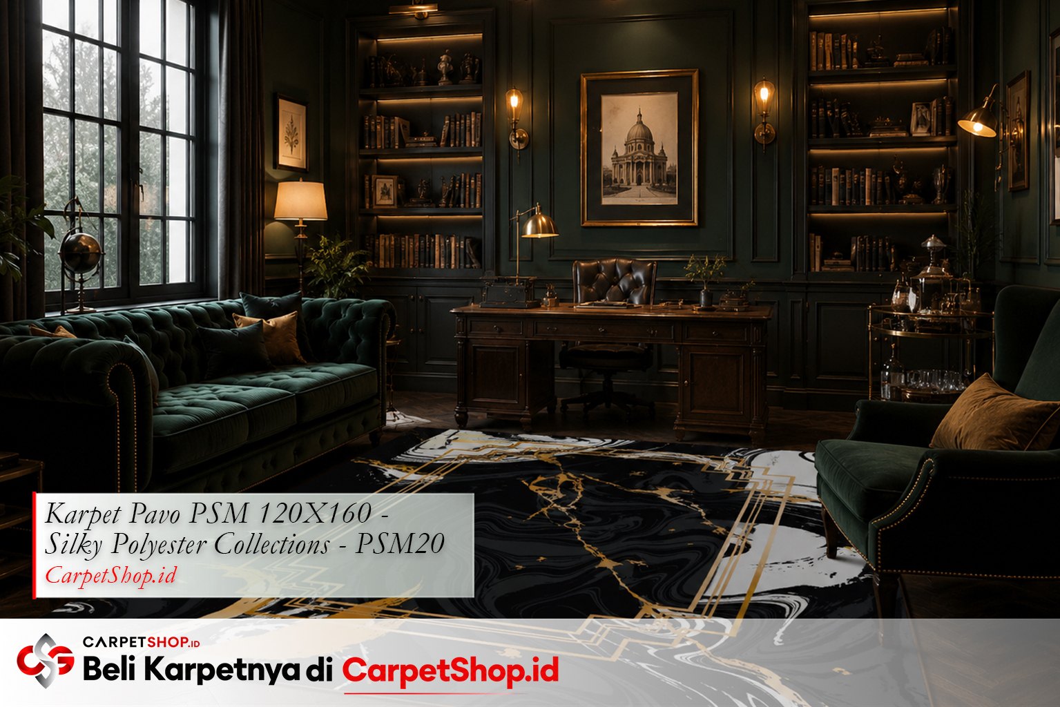 Tren Dark Moody 2026 dengan Karpet Pavo PSM 120X160 Silky Polyester PSM20