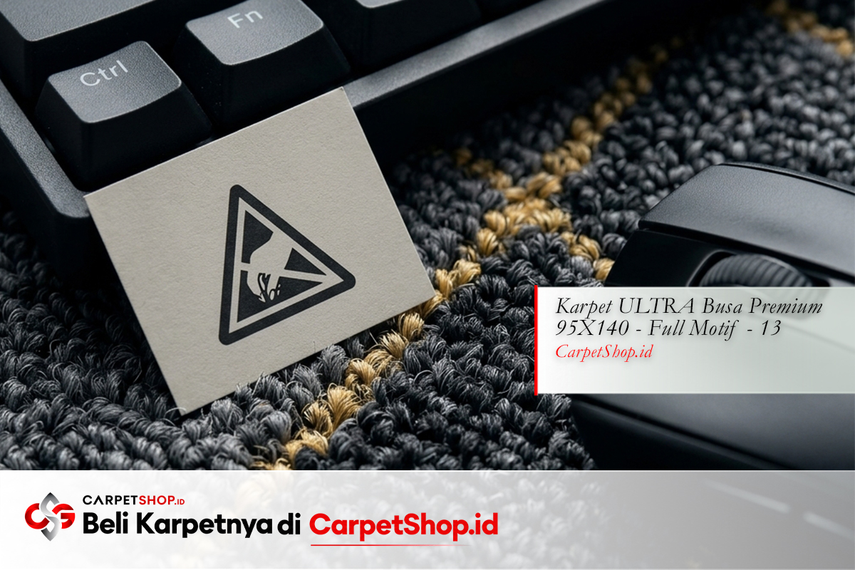 Detail karpet kantor anti static melindungi aset IT dengan Karpet ULTRA Busa Premium 95X140 Full Motif 13