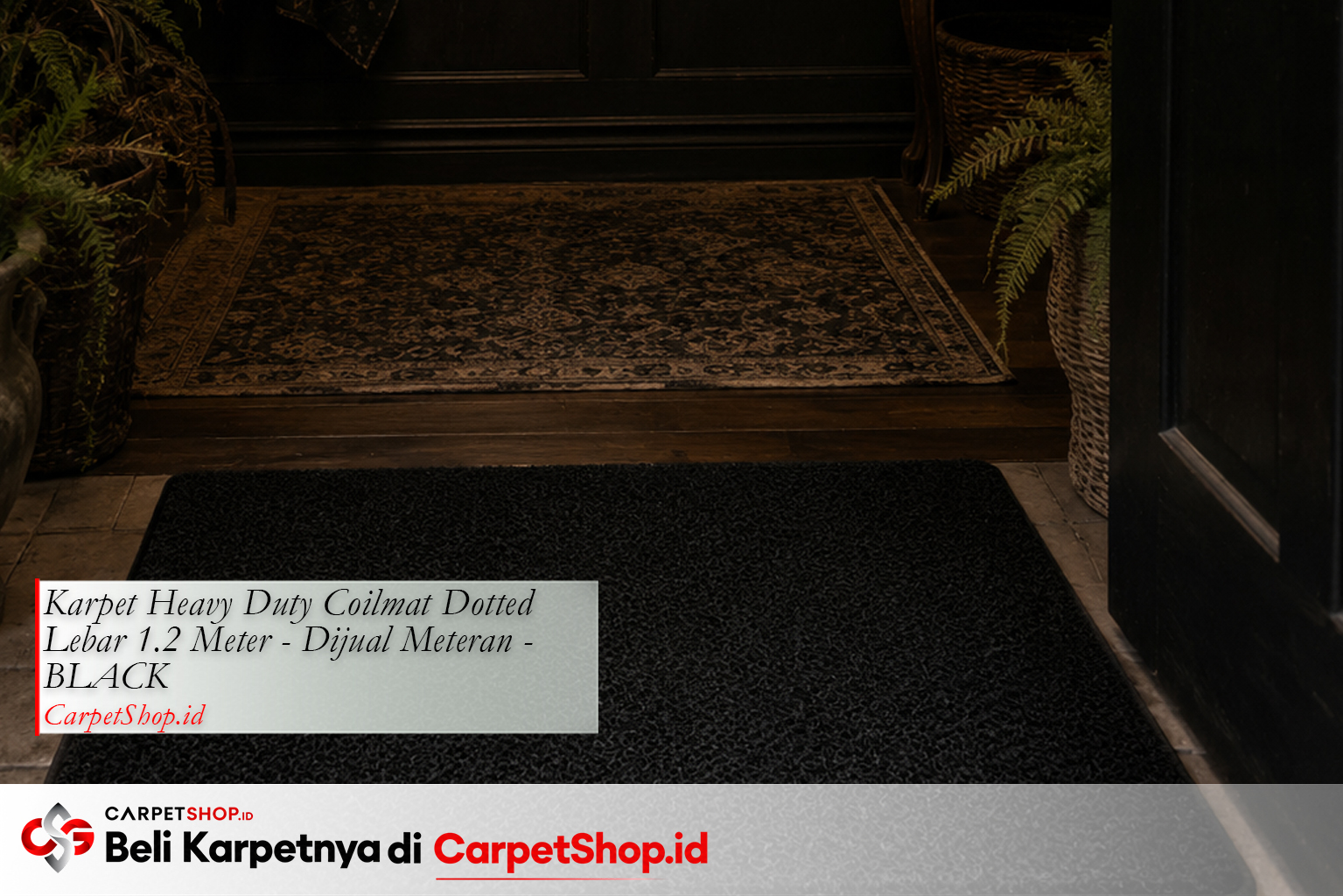 Foyer dark cottagecore mystical dengan Karpet Heavy Duty Coilmat Dotted Black