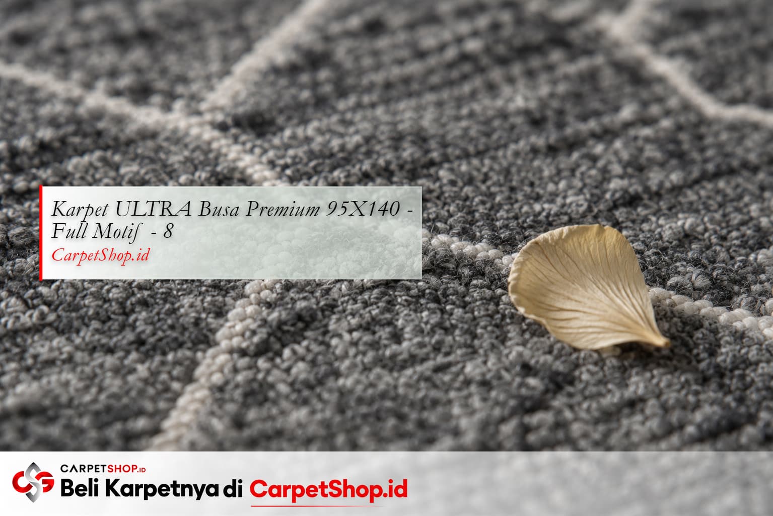 Detail tekstur karpet natural Wabi-Sabi, Karpet ULTRA Busa Premium 95X140 Full Motif 8