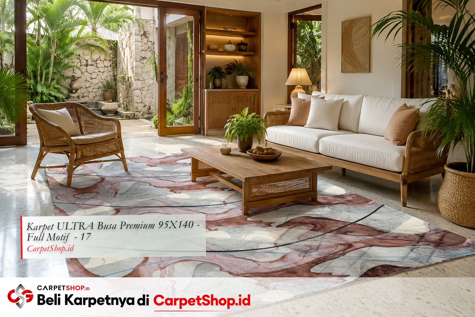 Tips merawat karpet di rumah tropis, Karpet ULTRA Busa Premium 95X140 Full Motif 17