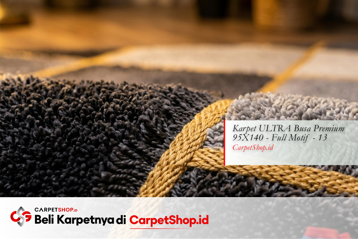 Detail karpet tebal aman untuk dua anak kembar aktif dengan Karpet ULTRA Busa Premium 95X140 Full Motif 13