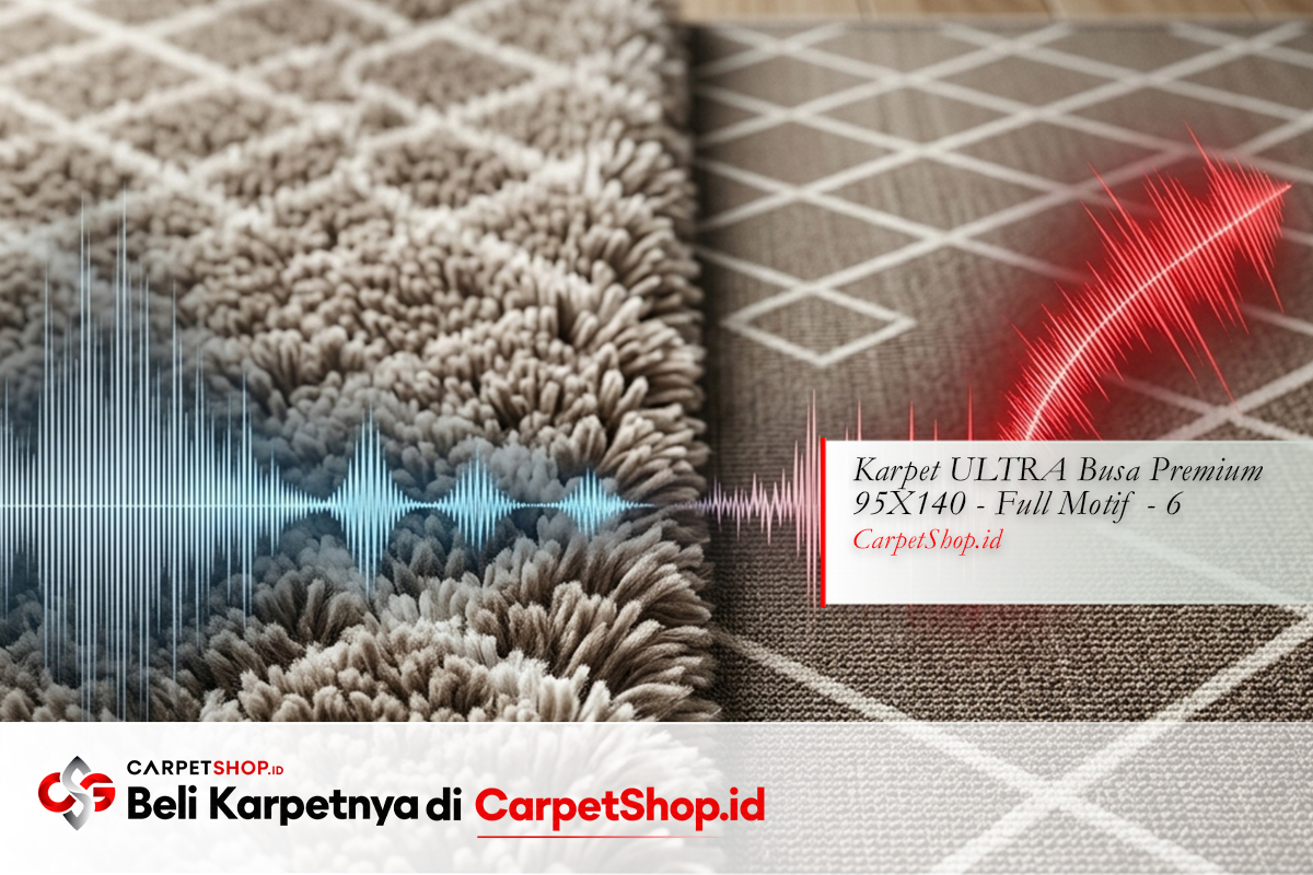 Detail karpet peredam suara ruang musik akustik dengan Karpet ULTRA Busa Premium 95X140 Full Motif 6