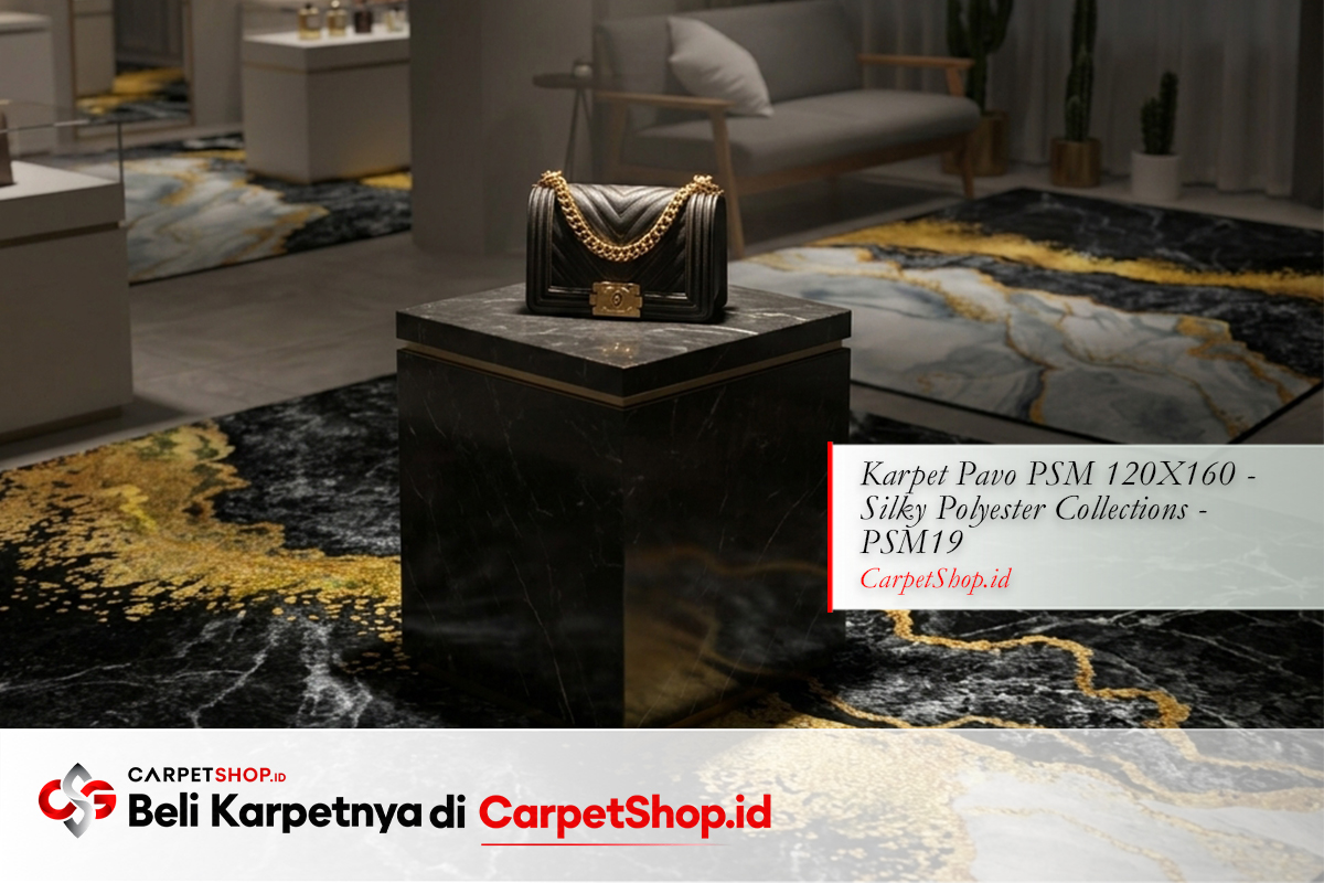 Area showcase produk premium karpet dengan Karpet Pavo PSM 120X160 Silky Polyester PSM19