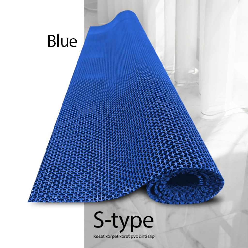 Karpet Stype Lubang 1.2x15 Meter - Dijual Roll - BLUE